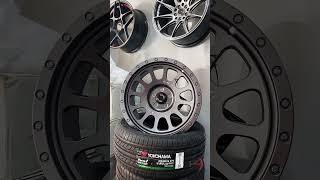 Enhancing the Ride: Installing Lenso Alloy Wheels on a Black Thar #thar #alloywheels #lenso #wheels