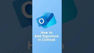 How to Add Signature in Microsoft Outlook #shorts  #microsoftoutlook