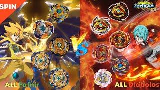 【ALL Fafnir VS ALL Diabolos】 Beyblade Burst Sparking relay battle 베이블레이드 버스트 슈퍼킹 올 파브닐 VS 올 디아볼로스