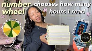 RANDOM NUMBER GENERATOR chooses how many hours i read!! ️ *spoiler free reading vlog*