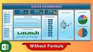 Sales Dashboard in Excel || No Formula Required!!