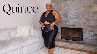 NEW BRAND ALERT!!!  QUINCE TRY ON HAUL || PLUS & CURVY || SIZE 18/20 || MISSJEMIMA
