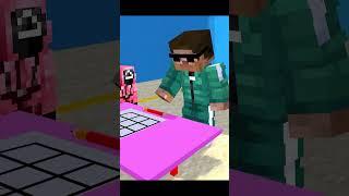 RAHUL Plays Squid Game Tic Tac Toe with CARRY #shorts #animation #minecraft