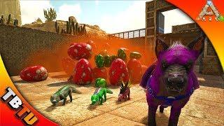 THE HATCHENING! EPIC HYAENODON COLOR MUTATION! ARK COLOR MUTATIONS! ARK Survival Scorched Earth