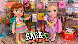 Elsa and Anna Back to School Shopping for Elsya and Anya