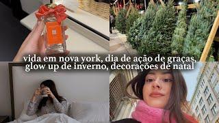 MINHA VIDA EM NYC: feriado americano, meu GLOW UP, cidade decorada pro NATAL, academia