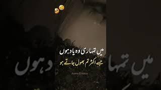 2 lines sad poetry | Sad status for whatsapp | Urdu poetry | Asma S Voice | #shorts