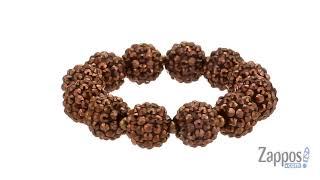 Kenneth Jay Lane Bronze Pave Ball Stretch Bracelet SKU: 9017677