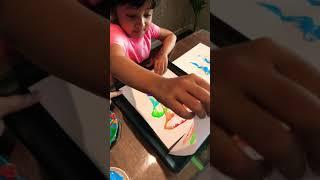 #Shorts Thread Painting for Kids Fun Painting 