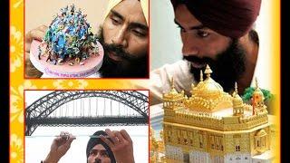 Paper artist Gurpreet Singh from Amritsar with his creations on Ajit Web TV.