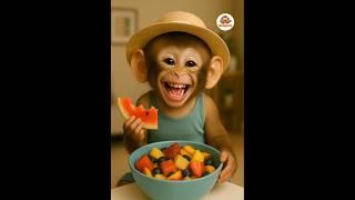 Cute monkey's laugh is everything!