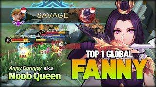 SAVAGE 23 KILL!! Need More CC? Noob Queen a.k.a Anjay Gurinjay Top 1 Global Fanny - Mobile Legends