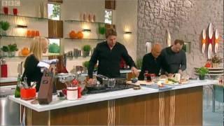 James Martin cooks Lobster ravioli with lobster sauce for Emma Bunton