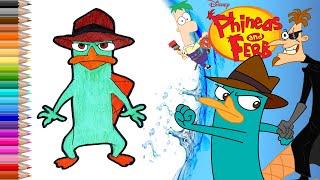 How to draw Agent P from Phineas and Ferb // Как нарисовать Перри Утконоса?