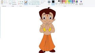 How to draw Chhota Bheem on Computer | Cartoon Drawing | Drawing Chota Bheem.