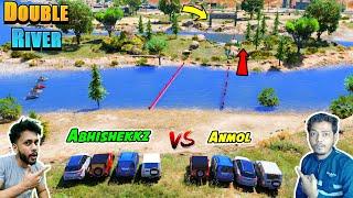 GTA 5 : Abhishekkz Indian Cars Vs Anmol Indian Cars Double River Cross Challenge