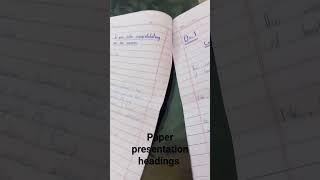 paper presentation