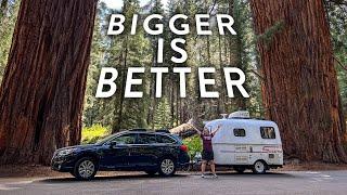 SUFFOCATING WITH ADELE IN SEQUOIA NATIONAL PARK! // 13 Scamp Trailer // WORLD'S BIGGEST TREE!