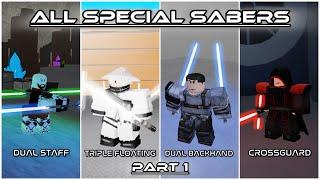 ALL Special Sabers in Saber Showdown! - Part 1 [Roblox]