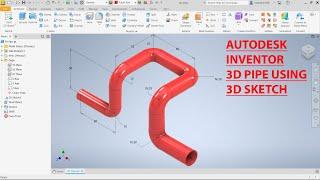 3D Pipe Modelling Tutorial in Autodesk Inventor 2025