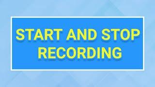 Start and stop recording shortcut key in VLC Player