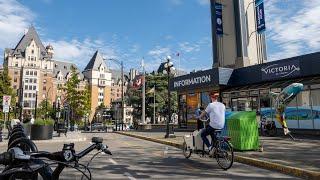 Wharf Street Protected Bike Lane (Victoria, BC - June 2021)