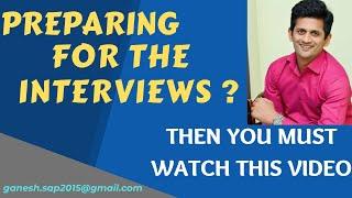 SAP Interview Preparation Tips by Ganesh Padala #SAPJobs #SAPInterviews #ITInterviews #Software