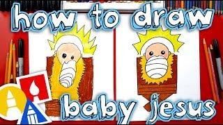 How To Draw Baby Jesus In A Manger - Nativity