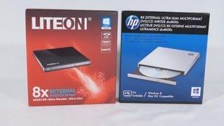 #1459 - LITE-ON & HP External Ultra Slim DVD/CD Writers Video Review