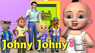 Johny Johny Yes Papa Nursery Rhyme 1  Kids' Songs  3D Animation Rhymes For Children