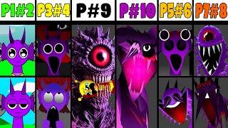 Phase 1 VS Phase 2 VS Phase 3 VS Phase 4 VS Phases 6-10 in Incredibox Sprunki versions + BLACK MOD