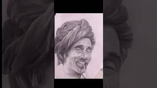 Drawing a Rajasthani Man |#portrait sketching#artist#drawing#ytshorts#youtubeshorts#trending#art