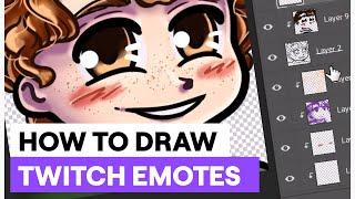 How to Draw CUSTOM Twitch EMOTES | qoqsik