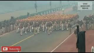 CRPF Republic Day Parade practice in New Delhi India Gate