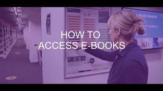 How to access E-books