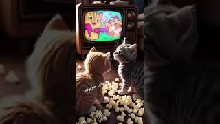 القطط الصغيره تدبر شوؤن قطط بالذكاء الاصطناعي  #cat #cartoon