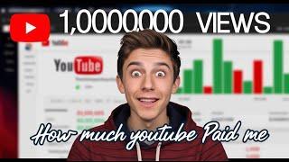 How Much YouTube Paid Me For 1 Million Views (1,000,000 Views)