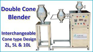 Double Cone Blender Interchangeable Design, Pharmaceutical Blender