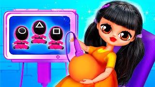 Squid Game 3 With Her Babies! Became Mommies! LOL OMG DIYs
