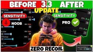 3.3 UPDATE में SCOPE नहीं हिलेगाZERO RECOIL SENSITIVITY SETTING ALL DEVICE GYRO & NON GYRO PLAYERS