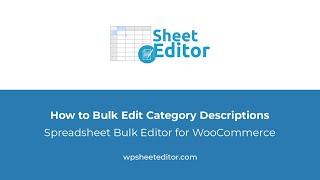 WooCommerce - How to Bulk Edit Category Descriptions Quickly