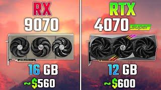 AMD RX 9070 vs RTX 4070 SUPER | Test in 7 Games