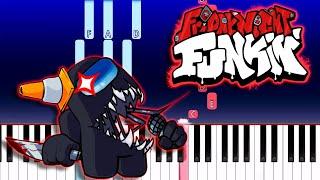 Friday Night Funkin - Vs. Imposter V3 update Secret song - Defeat (Piano Tutorial)