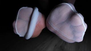 Nylon Feet White Socks Over White Sheer Nylons Under My Desk #nylon #feet #socks #pov #closeup