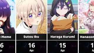 Age Comparison All of Rentaro's Girlfriends in The 100 Girlfriends Who Really...Really Love You