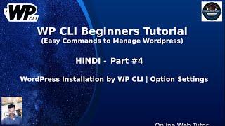 WP CLI Tutorials For Beginners in Hindi #4 WordPress Installation by WP CLI & Settings Options Flag