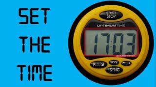 How to set the time on an optimum sailing watch