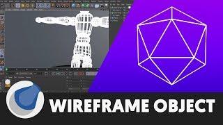 Wire Frame 3D Object - Cinema 4D Tutorial (No Third Party Plugin) - T077