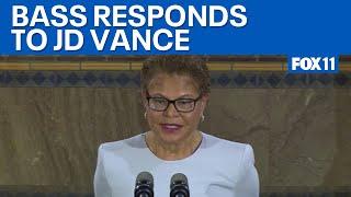 LIVE: Karen Bass responds to JD Vance's LA protest claims