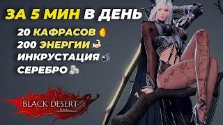 Полезное задание в Black Desert, кафрасы, энергия, инкрустация, серебро /Для новичков в бдо / BDO